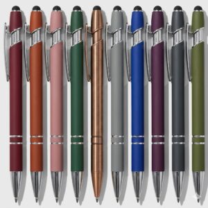 Hello Print Ballpoint Pens with Stylus Tips - Fine Point Pens in Black Ink